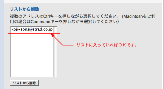 なりすましメール拒否 設定画面2