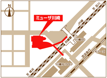 ミューザ川崎の地図